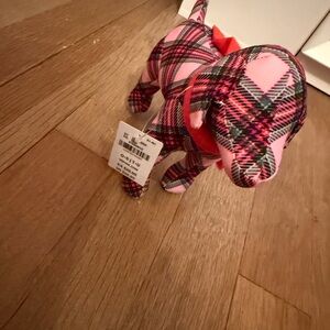 Victoria's Secret Pink Plaid Holiday Dog Decor